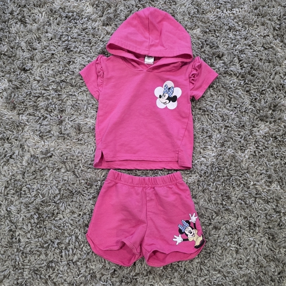 Disney Minnie Mouse Shorts 2 Piece Set Size 12M